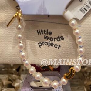 Disney parks little words project white Pearl Bracelet With Mickey Ears